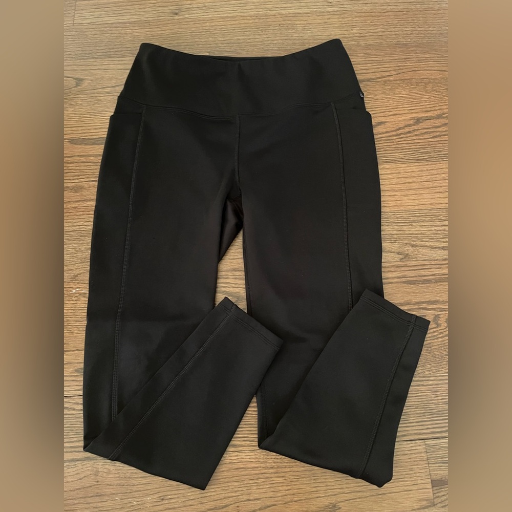 Spyder Active Black fleece lined leggings with pockets